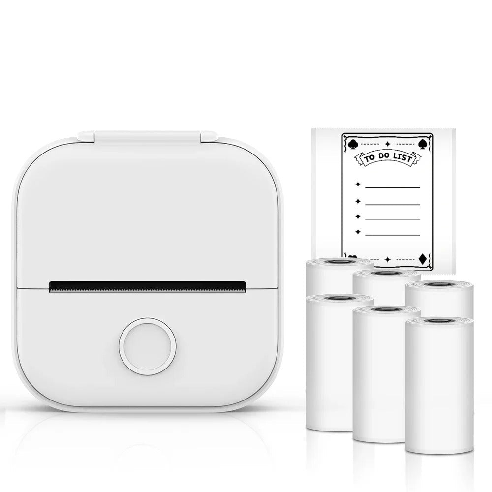 Przenośna mini drukarka — bezatramentowa drukarka fotograficzna Bluetooth do natychmiastowych wydruków