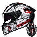 Capacete Integral LVS-701 — Sistema de Viseira Dupla, Proteção Térmica para o Inverno