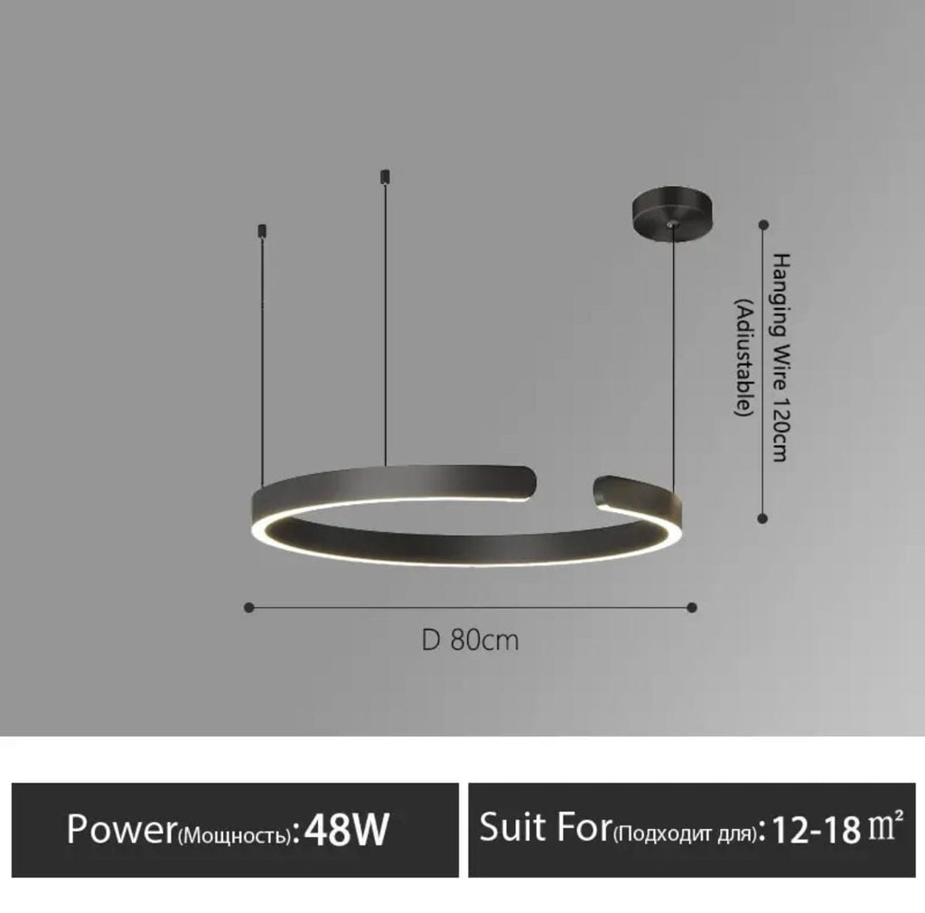 Liora Nordic Ring Chandelier With Elegant Modern Lighting