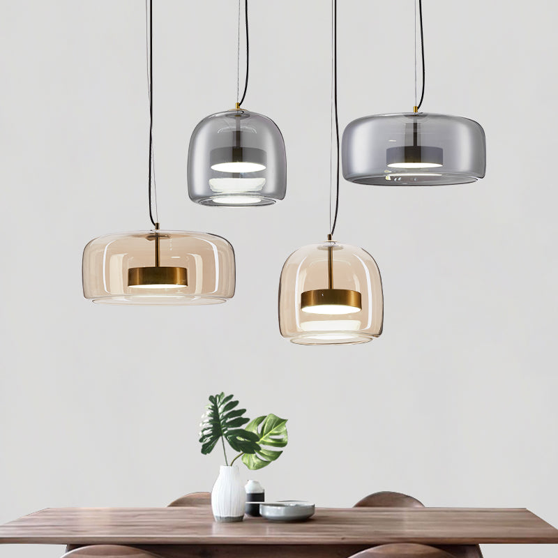 Aurelia Glas-Pendelleuchte warmes Licht für Schlafzimmer oder Wohnzimmer