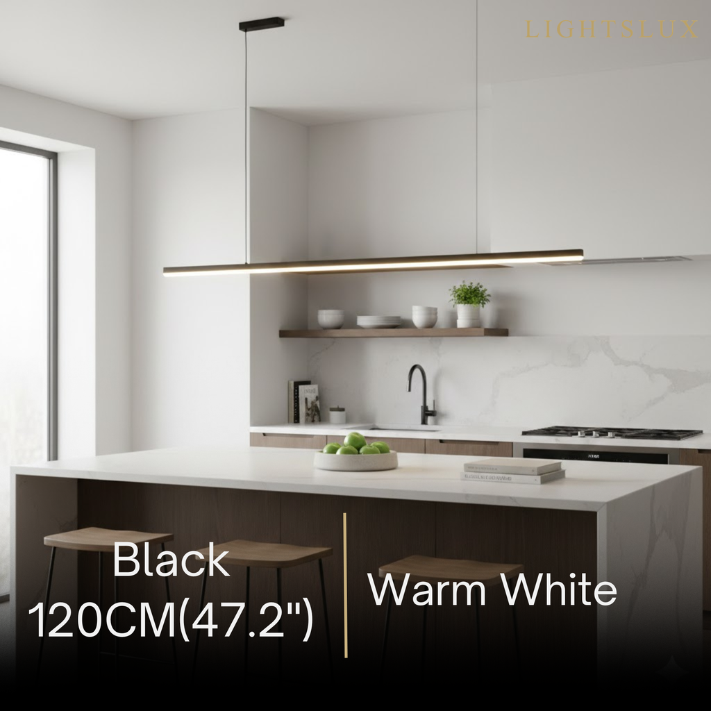 Modern LED Pendant Light – White/Black Metal/Glass for Dining Room - Flindria
