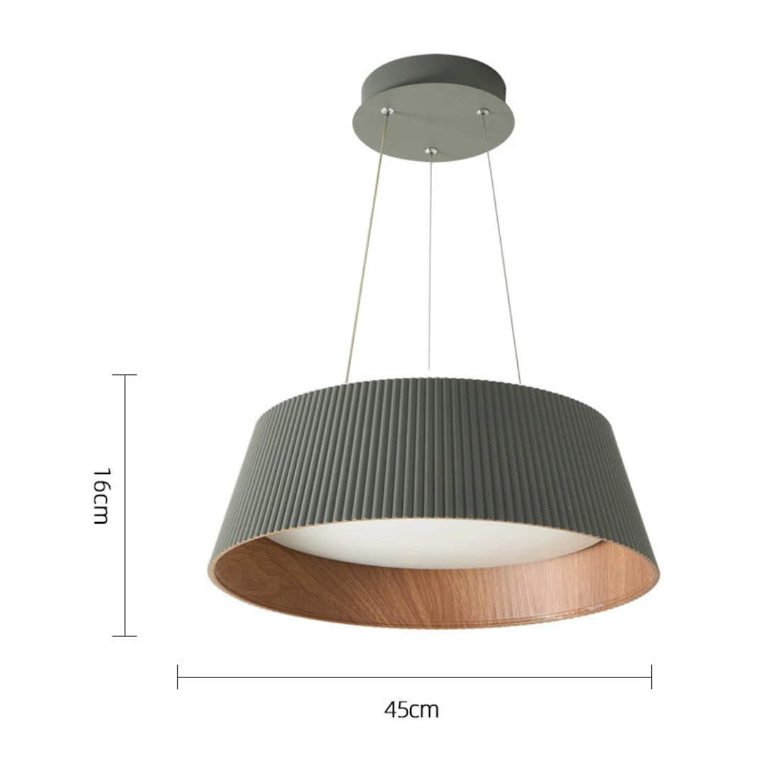 Aurela Moderne LED Pendellampe mit geriffeltem Finish für den Esstisch