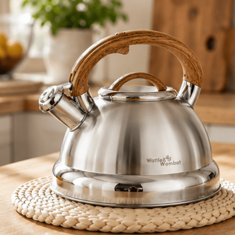 Premium Stainless Steel Whistling Kettle — Durable Build & Smooth Pour