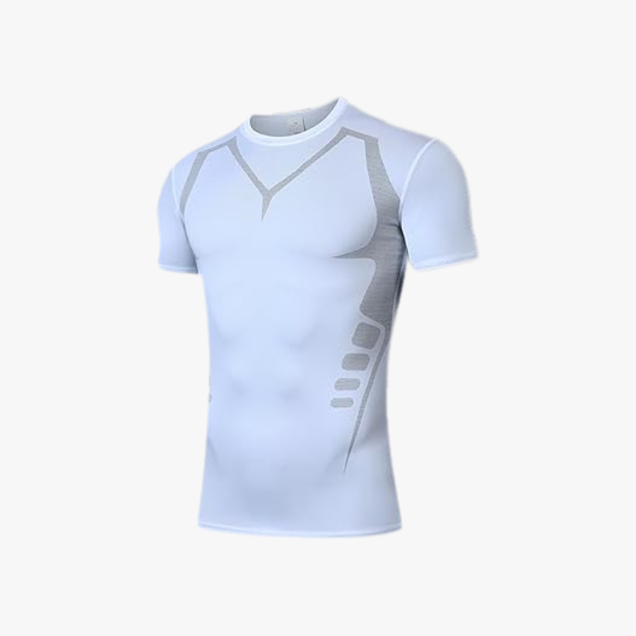 Men's Short-Sleeve Ionic Compression T-Shirt — Engineered Contour Fit