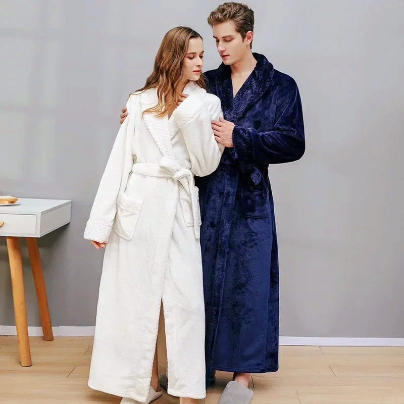 Luxury Unisex Winter Bathrobe — Warm, Comfortable Lounge Robe