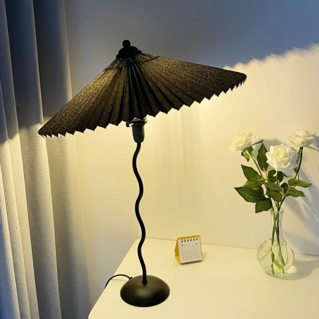 AureaArc Table Lamp With Cozy Warm Lighting And Curved Form