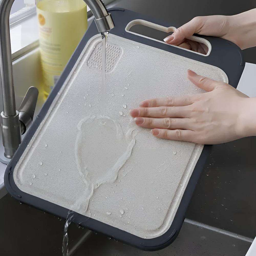 Vendbart skjærebrett i rustfritt stål — hygienisk og slitesterkt