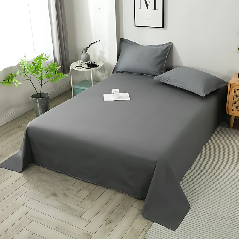 SereneLoom Flat Sheet In Organic Cotton For Soft And Breathable Sleep