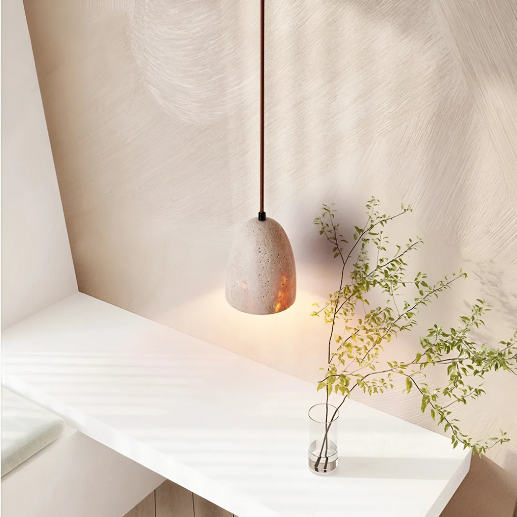 Averin Travertine Retro Pendant Light For Dining Spaces