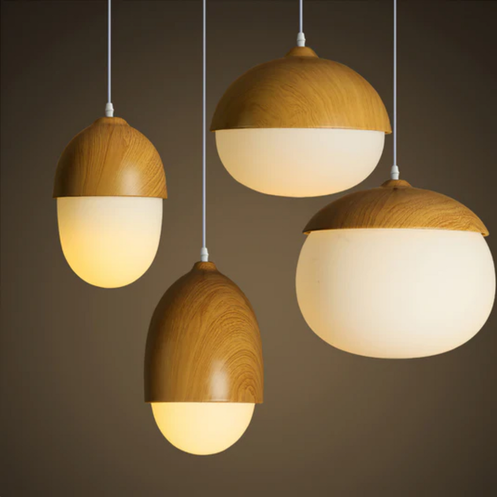 Ardena Handcrafted Walnut Pendant Light For Dining Table