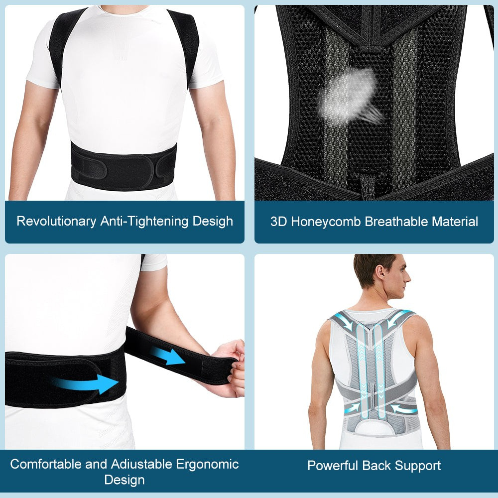 AlignEase unisex-lendensteunbrace, ontwerp met dubbele zone, lichtgewicht en ademend