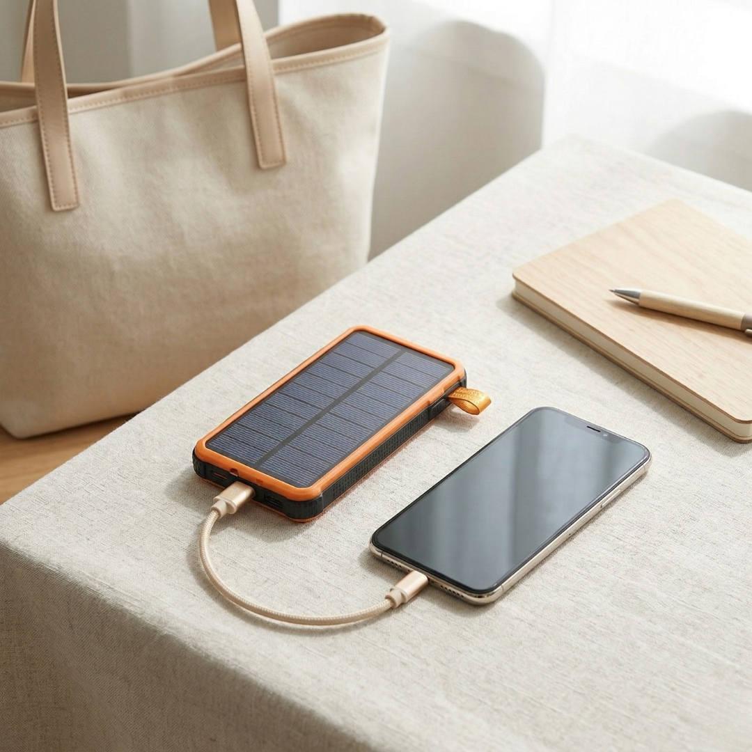 Ηλιακό power bank 200000mAh — Ανθεκτικός εξωτερικός φορτιστής με φακό