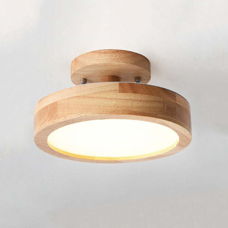 LED-taklampa från QuinnGlow - modern design i trä och akryl