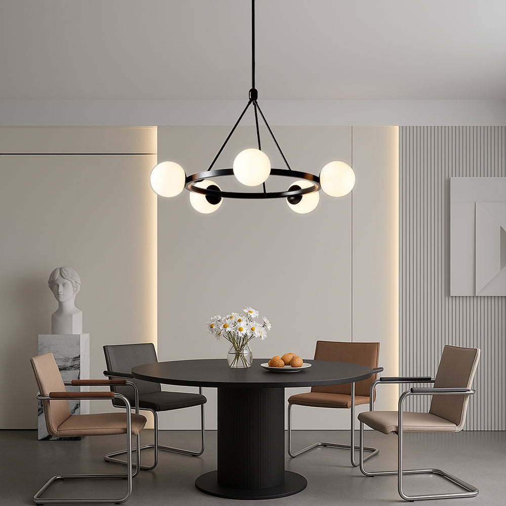 Lyra Nordic Five Light Ceiling Chandelier For Dining Rooms