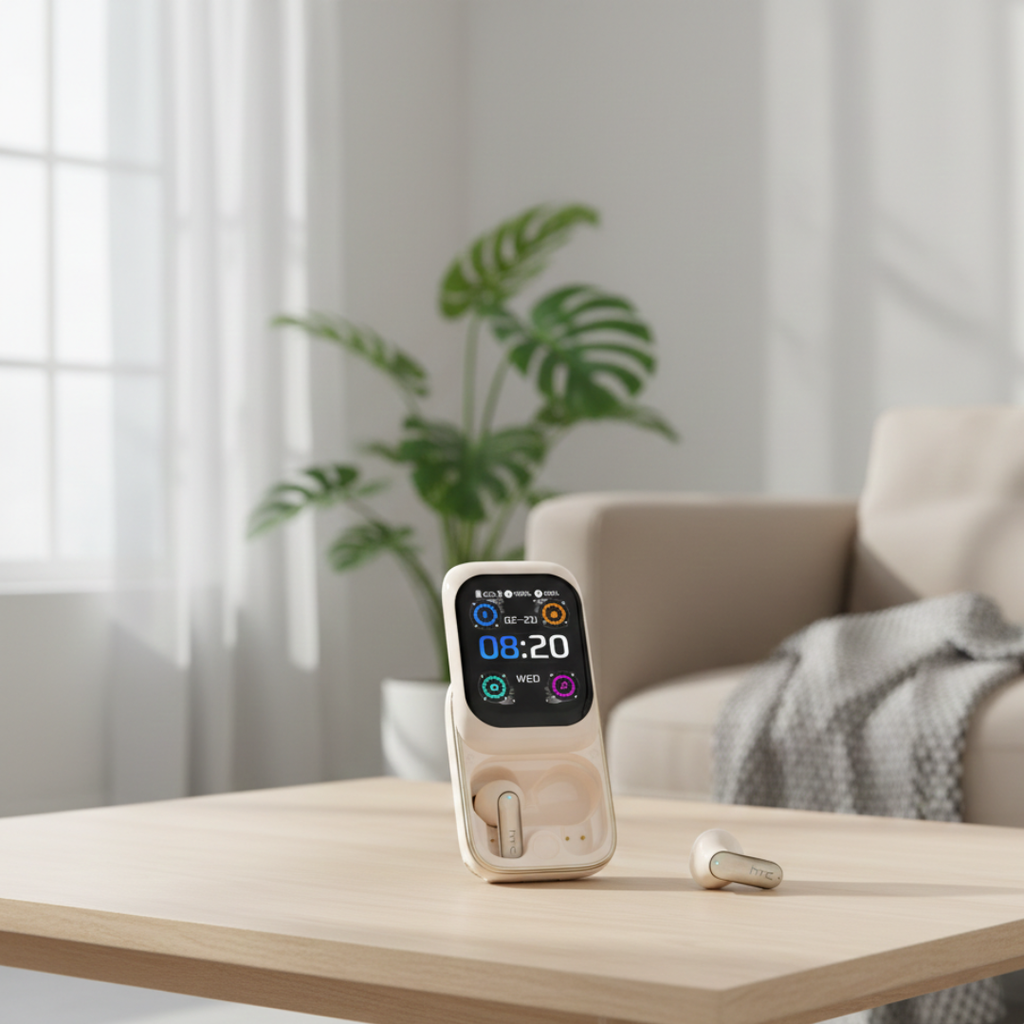سماعات أذن لاسلكية بتقنية Bluetooth من HTC NE48 — تشغيل غامر وجودة مكالمات واضحة