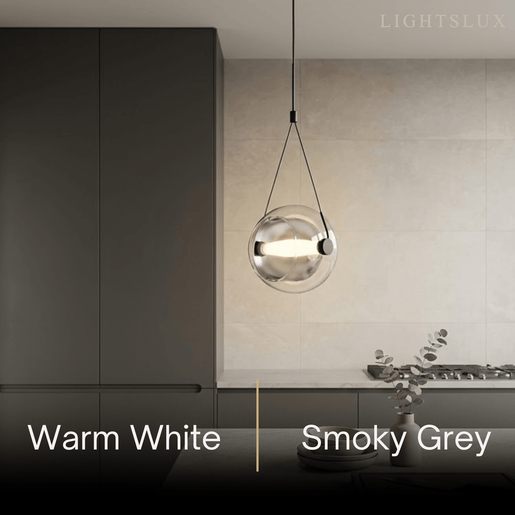 Modern Minimalist Glass Pendant Light – 6 Colors for Dining Room - Flindria