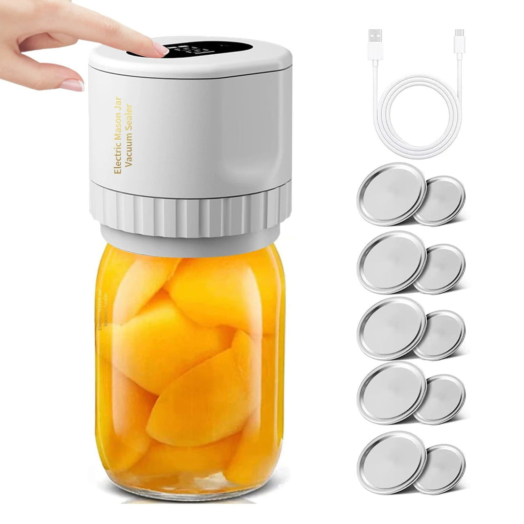 Premium Electric Mason Jar Vacuum Sealer Kit — Airtight Seal