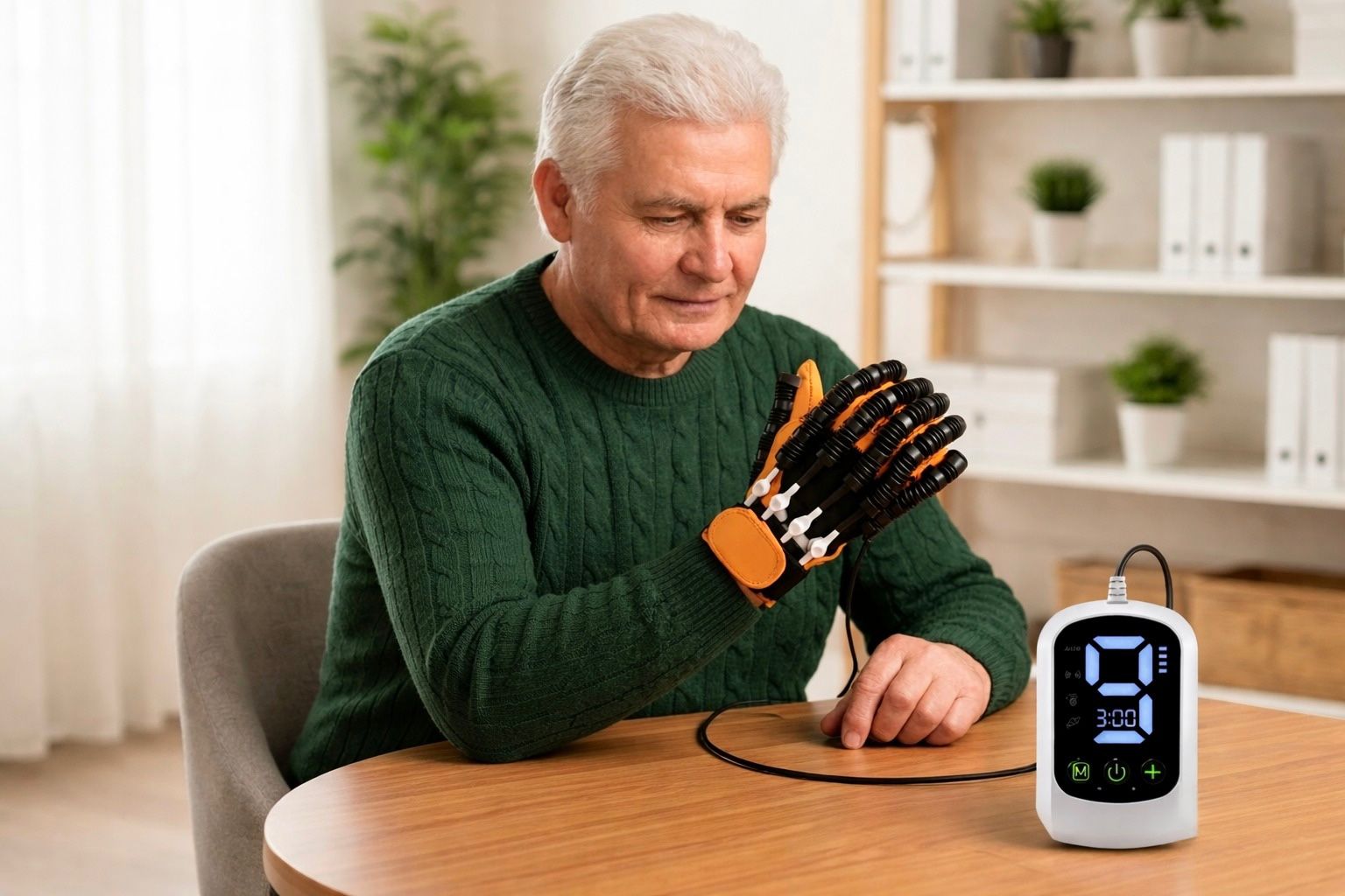 Intelligent Robotic Hand Glove — 4 Operating Modes, 9 Adjustable Pressure Levels, Rechargeable Battery