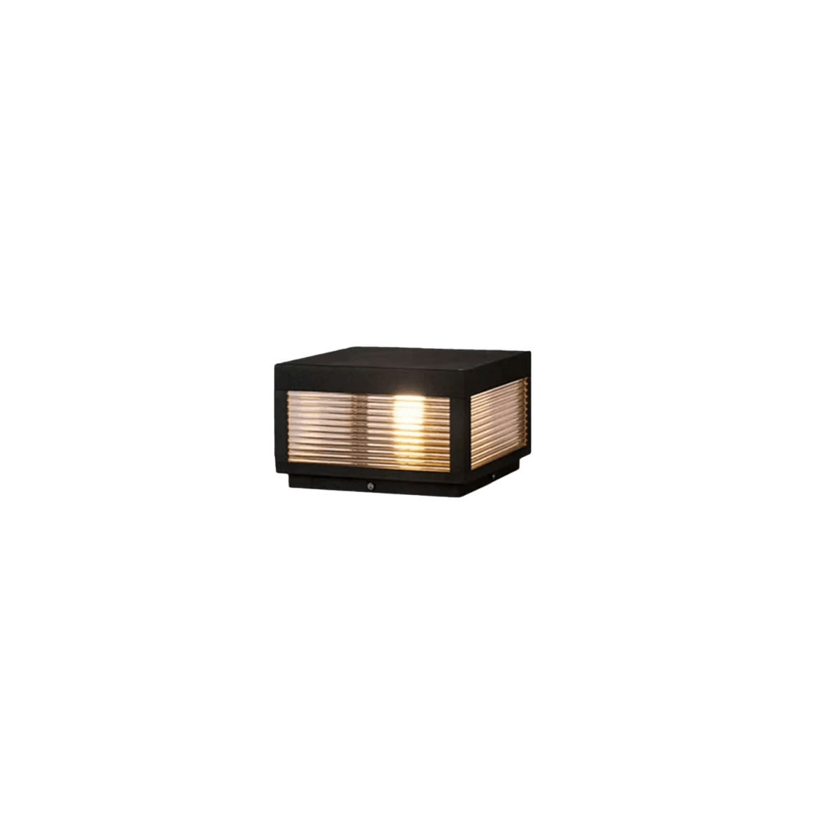 Luz solar moderna negra en forma de pilar – Iluminación exterior para entrada/camino - Flindria