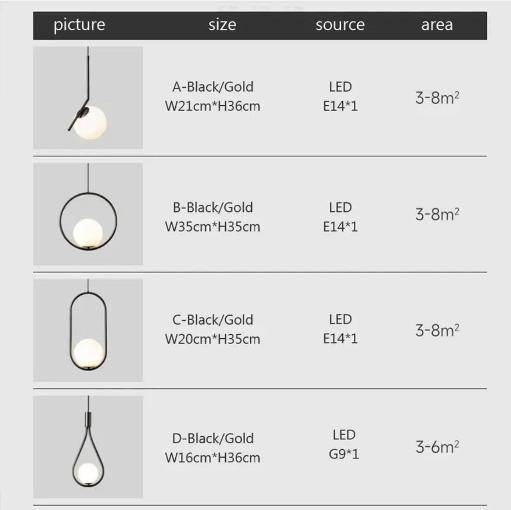 LumoSphere Opal Glass Diffuser Pendant Light For Living Spaces