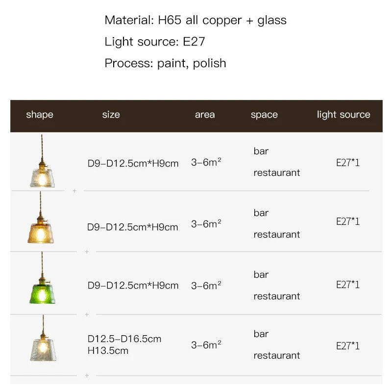 Lumera Pendelleuchte mit Kupferglas und LED-Beleuchtung