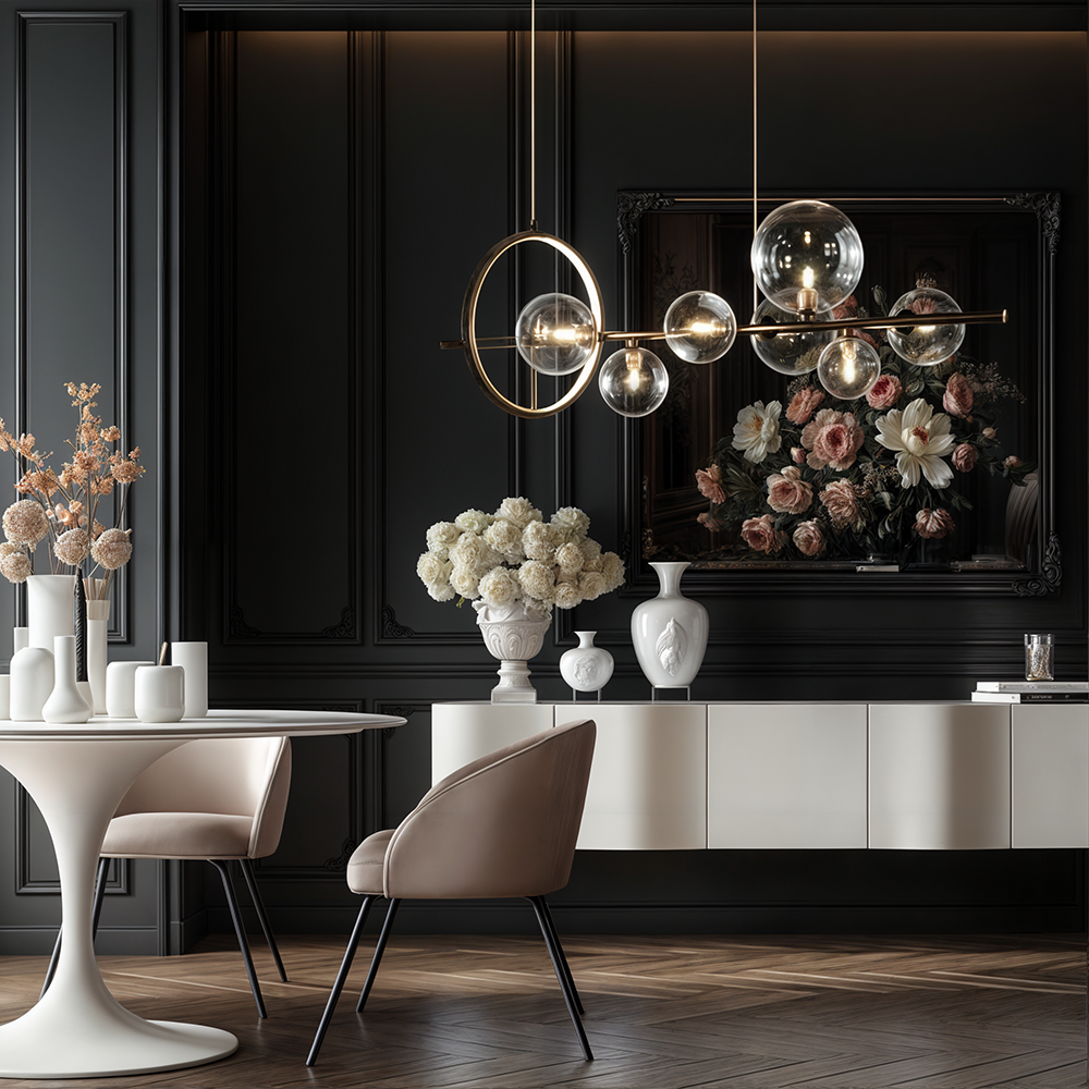 AstraLume Dual-Style LED-Kronleuchter mit Glaselementen und Aluminiumrahmen für moderne Häuser
