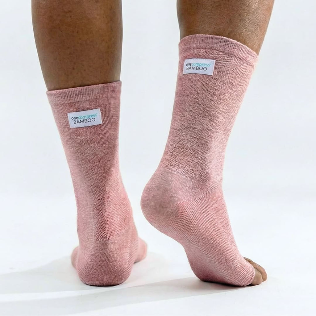 Mangas respiráveis de bambu para os pés — Ajuste de compressão suave