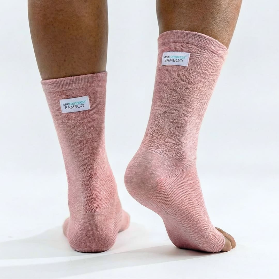 Mangas respiráveis de bambu para os pés — Ajuste de compressão suave