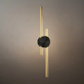 Modern Linear Wall Lamp - Black/Gold Metal for Living Room - Flindria
