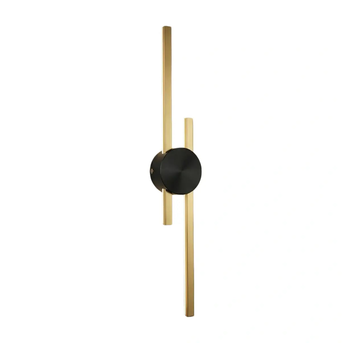 Modern Linear Wall Lamp - Black/Gold Metal for Living Room - Flindria