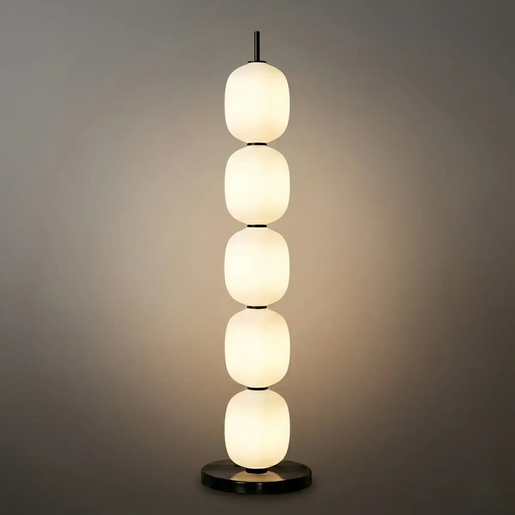 Lampadaire Blanc Moderne – Design Lanterne en Verre pour Salon - Flindria