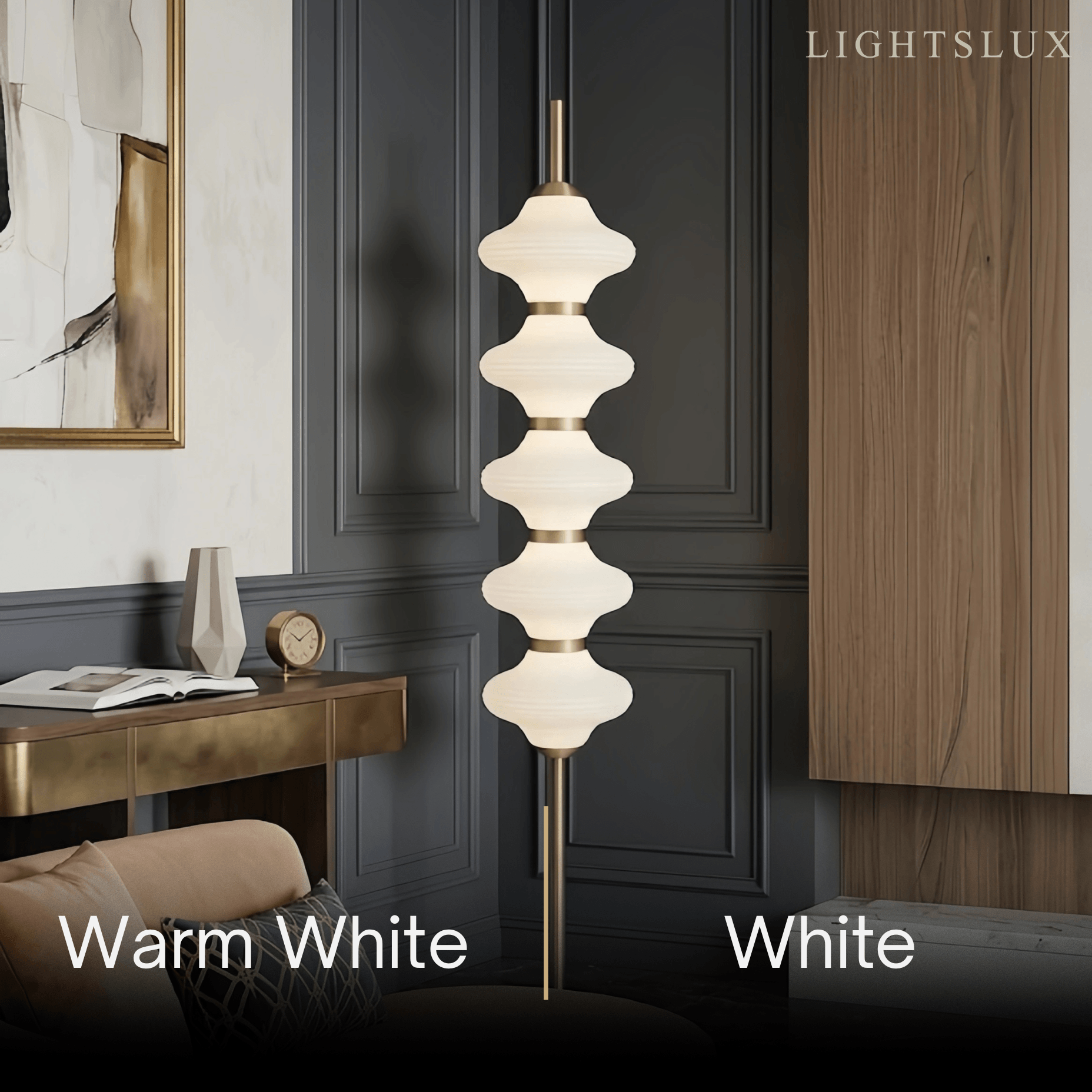 Modern Metal/Glass Floor Lamp - Orange Lantern Design for Bedroom - Flindria