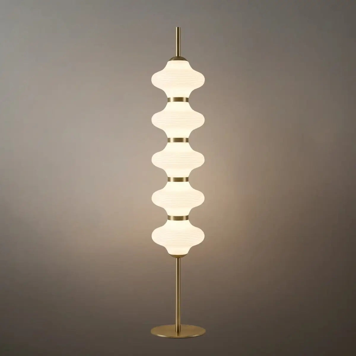 Modern Metal/Glass Floor Lamp - Orange Lantern Design for Bedroom - Flindria