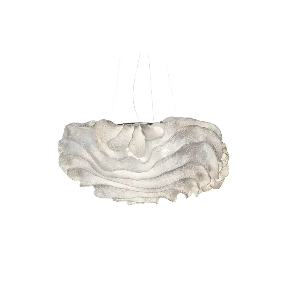 Art Deco Cloud-Shaped White Pendant Light – Metal Fixture for Living Room - Flindria