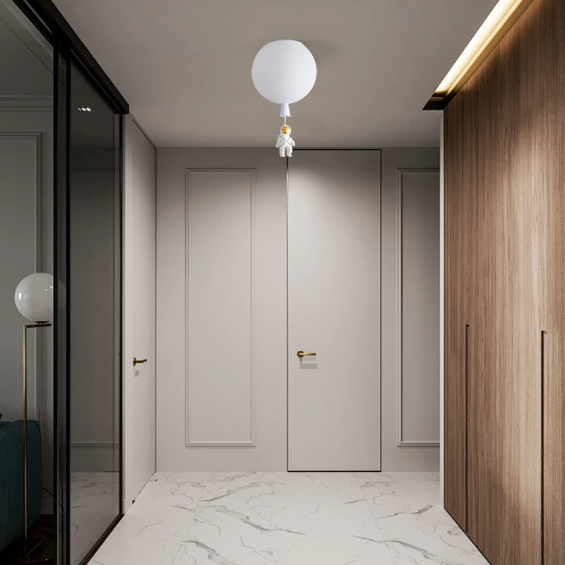 Designer Acrylic Ceiling Light - Astronaut Balloon for Children's Room - Flindria