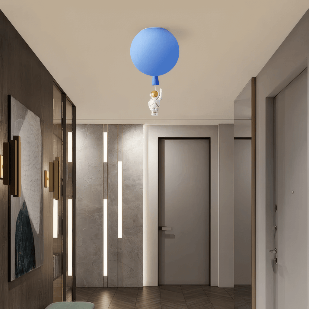 Designer Acrylic Ceiling Light - Astronaut Balloon for Children's Room - Flindria