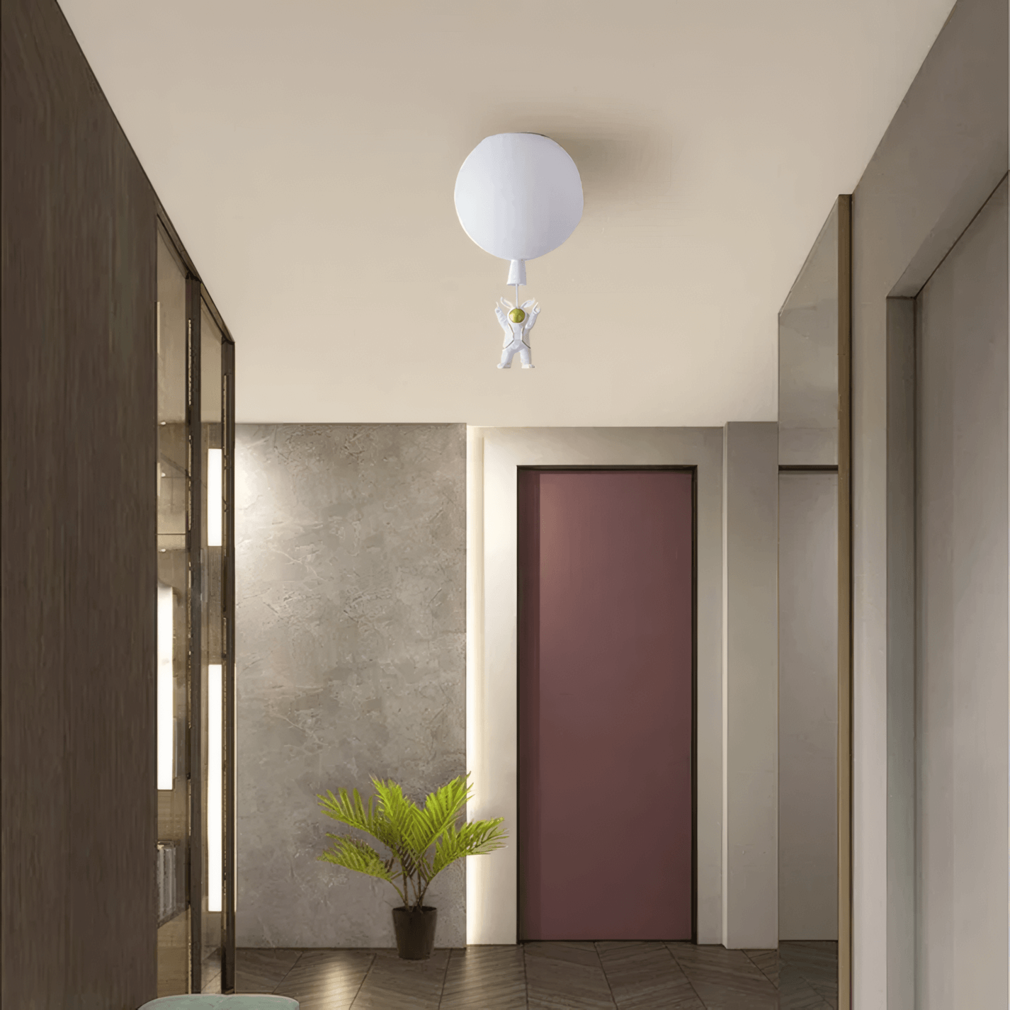 Designer Acrylic Ceiling Light - Astronaut Balloon for Children's Room - Flindria