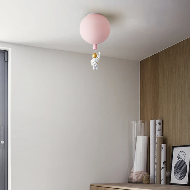 Designer Acrylic Ceiling Light - Astronaut Balloon for Children's Room - Flindria