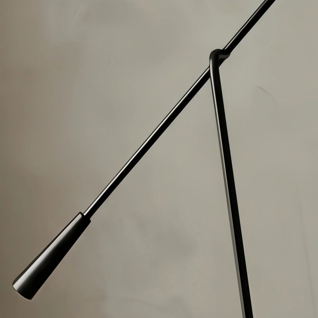 Minimalist Triangle Floor Lamp – LED Head & Metal/Marble Base for Bedroom/Living Room - Flindria