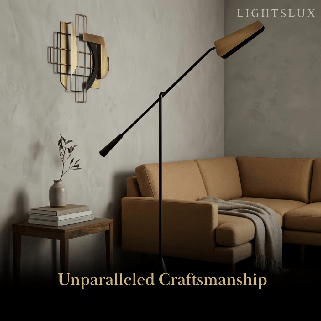 Minimalist Triangle Floor Lamp – LED Head & Metal/Marble Base for Bedroom/Living Room - Flindria