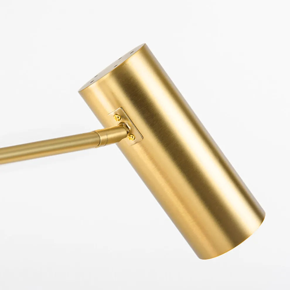 Candeeiro de Pé Minimalista Dourado – Cilíndrico em Metal e Mármore para Quarto - Flindria