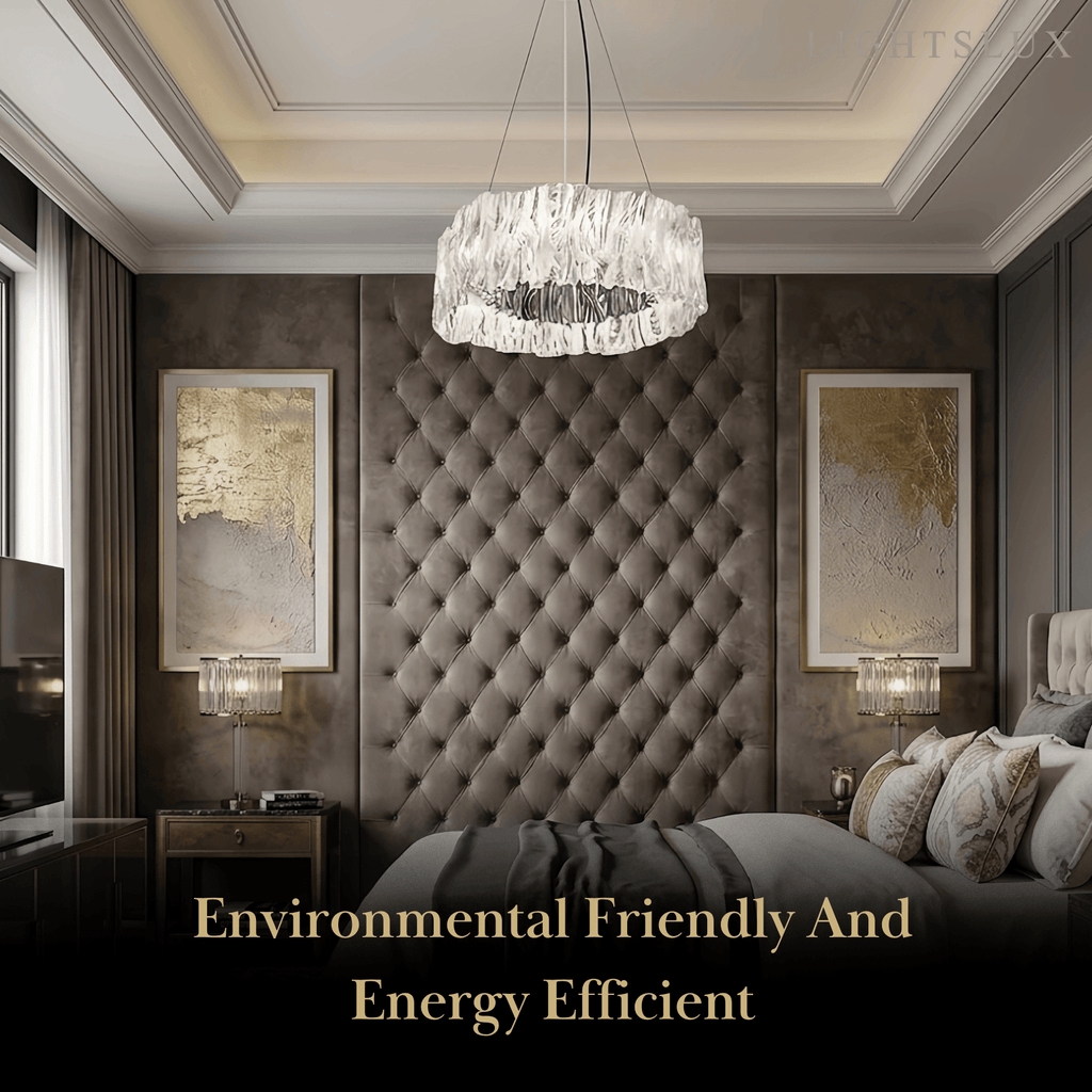 Designer Luxury Pleated Pendant Light – White/Gold/Chrome Acrylic for Living Room - Flindria