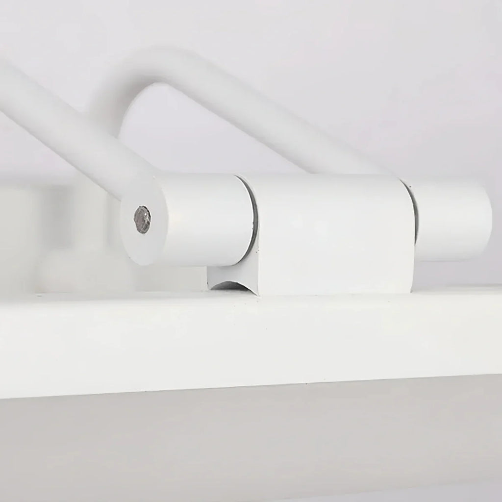 Luz de tocador moderna blanca - Diseño lineal rectangular de metal para baño - Flindria