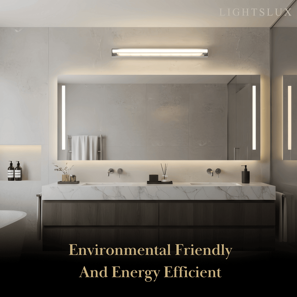 Luz de tocador moderna impermeable para baño – accesorio de acrílico blanco y metal - Flindria
