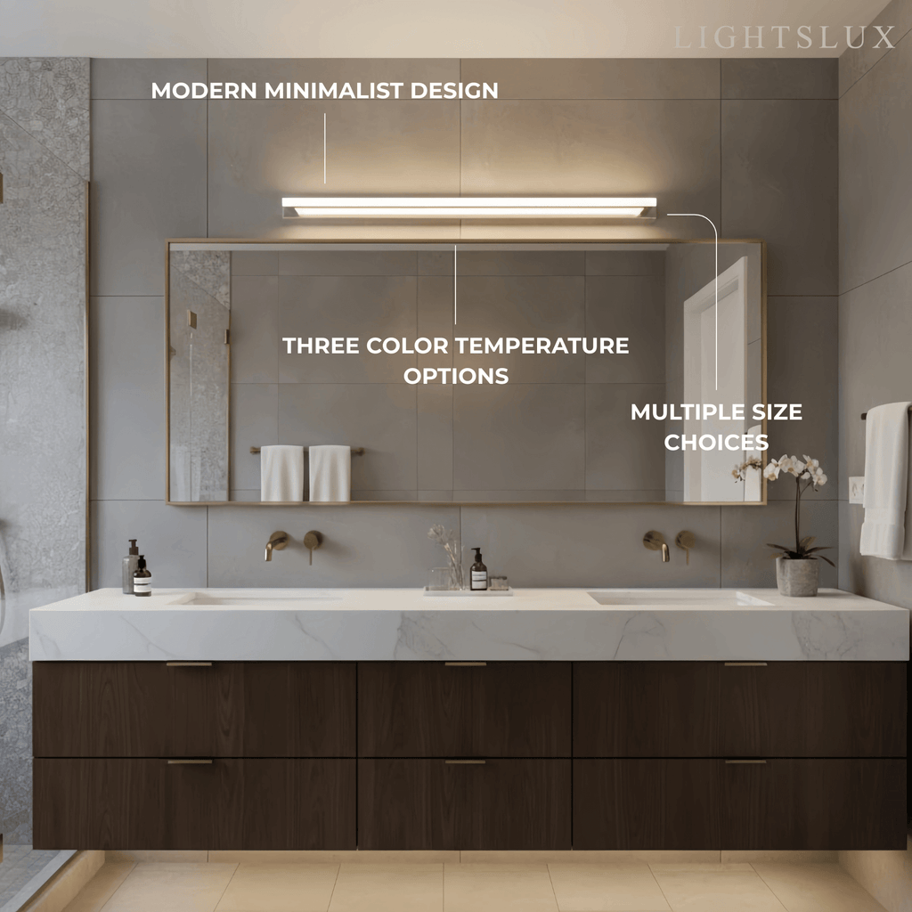Luz de tocador moderna impermeable para baño – accesorio de acrílico blanco y metal - Flindria