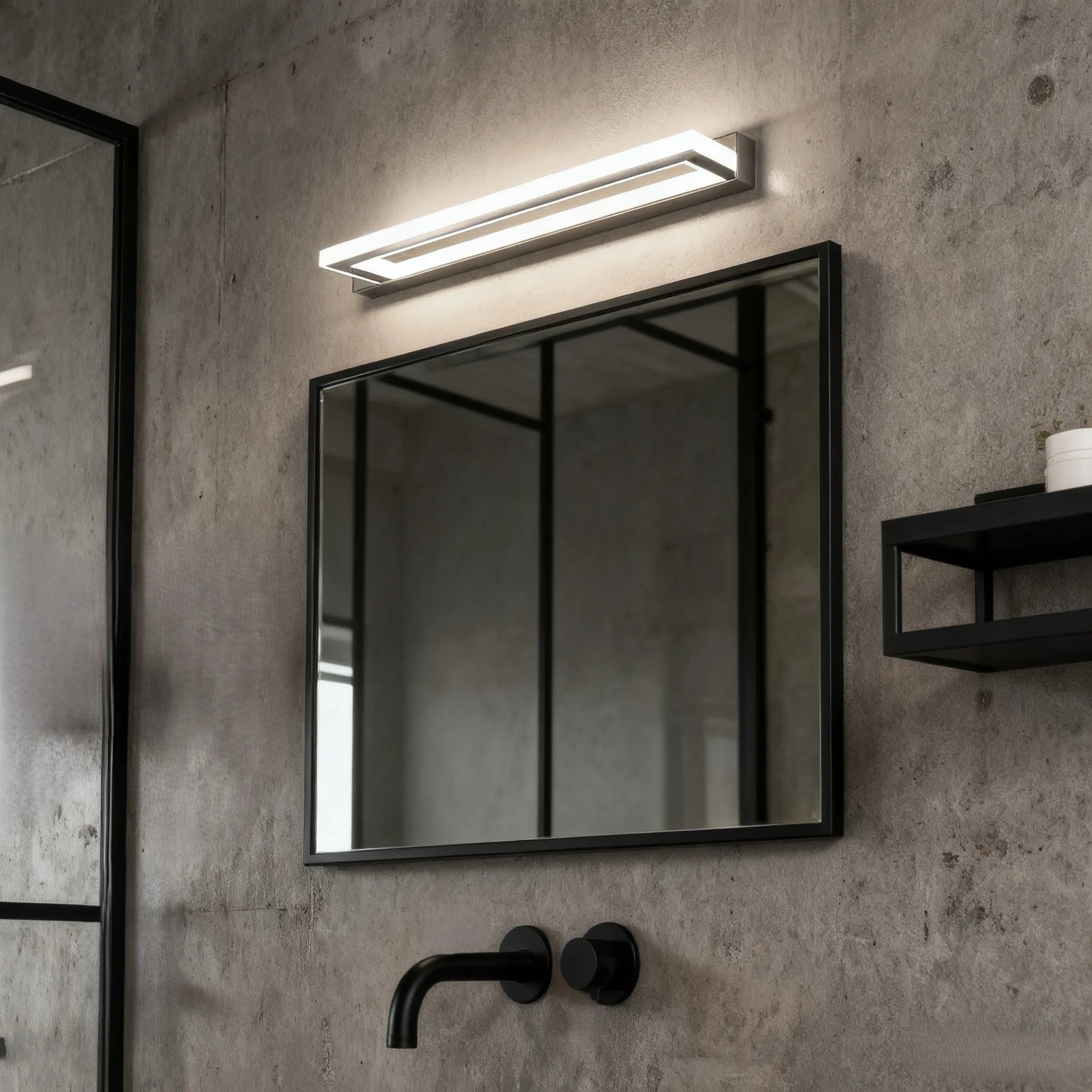 Luz de tocador moderna impermeable para baño – accesorio de acrílico blanco y metal - Flindria