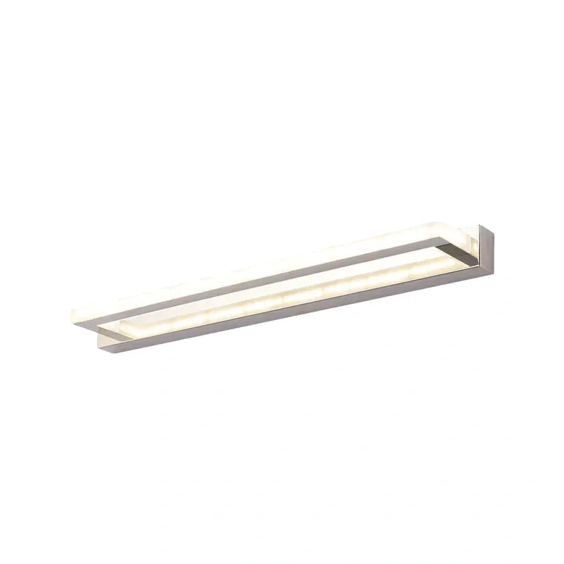 Luz de tocador moderna impermeable para baño – accesorio de acrílico blanco y metal - Flindria