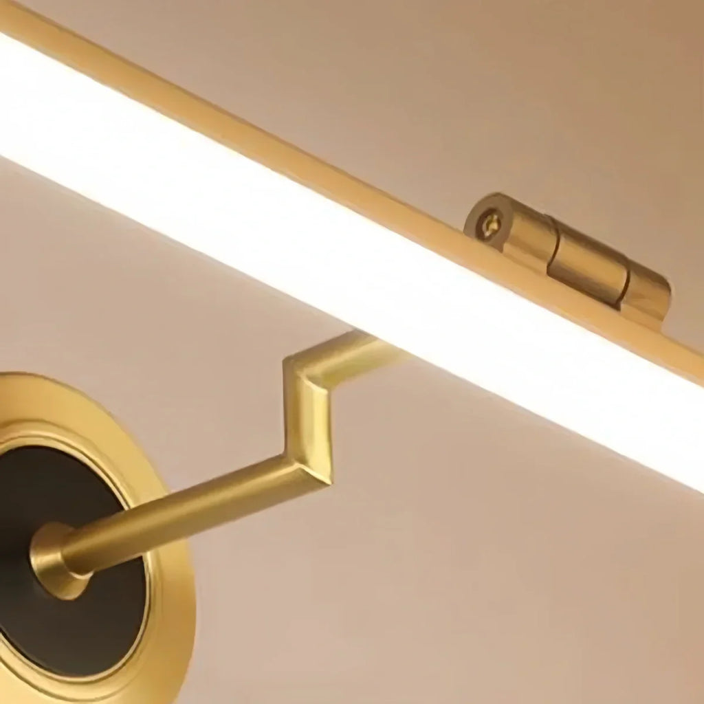 Vintage Vanity Light – Black/Gold Metal with Adjustable Light Bathroom - Flindria