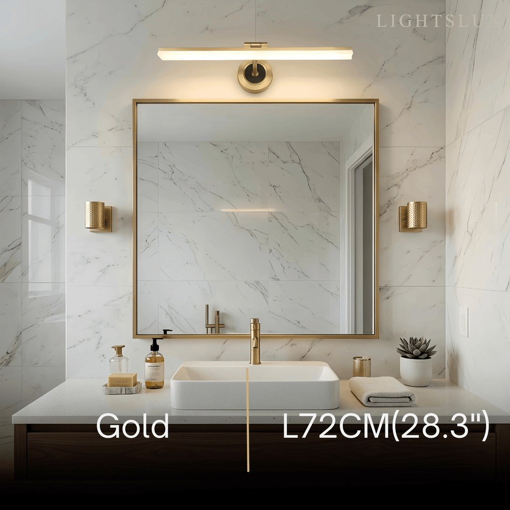 Vintage Vanity Light – Black/Gold Metal with Adjustable Light Bathroom - Flindria