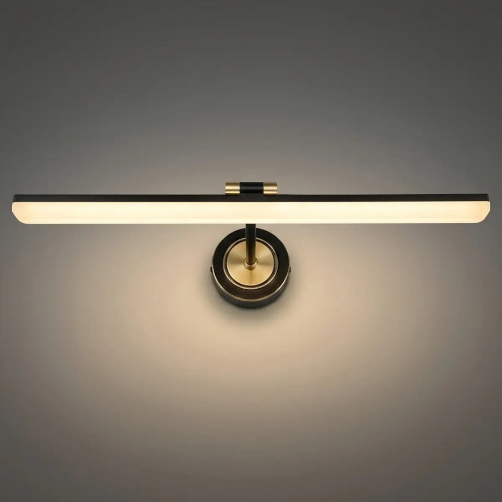 Vintage Vanity Light – Black/Gold Metal with Adjustable Light Bathroom - Flindria